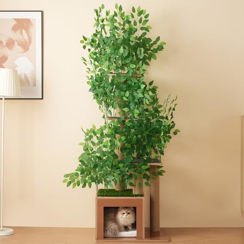 190 cm hoher Kratzbaum in Baumform mit 4 Plattformen und Einer Katzenhöhle – aus tierfreundlichen Materialien, wasserfesten und kratzfesten MDF-Platten – ideal zum Verstecken und Klettern für Katzen. 190 cm hoher Kratzbaum in Baumform mit 4 Plattformen und Einer Katzenhöhle – aus tierfreundlichen Materialien, wasserfesten und kratzfesten MDF-Platten – ideal zum Verstecken und Klettern für Katzen. von Gelukueub