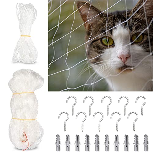 Geluode Katzen-Sicherheitsnetz für Balkon und Fenster, transparentes Katzenschutznetz, langlebig, Beiß- und reißfest inkl. Befestigungsset 2x1.5 Meter Geluode Katzen-Sicherheitsnetz für Balkon und Fenster, transparentes Katzenschutznetz, langlebig, Beiß- und reißfest inkl. Befestigungsset 2x1.5 Meter von Geluode