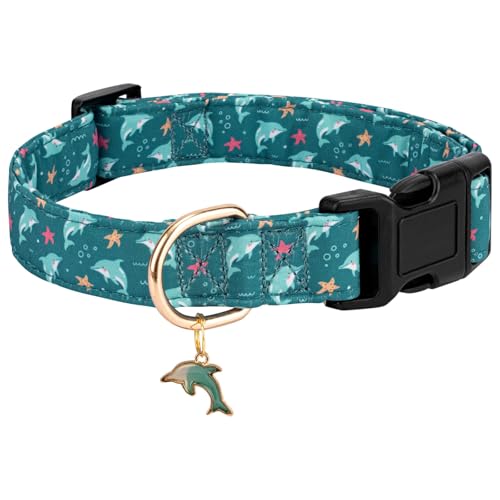 Gelwoo Personalisiertes Hundehalsband, verstellbares Welpenhalsband mit Sicherheitsschnalle für kleine, mittelgroße und große Hunde, niedliches und einzigartiges rosa Kirschmuster, Haustierhalsband Gelwoo Personalisiertes Hundehalsband, verstellbares Welpenhalsband mit Sicherheitsschnalle für kleine, mittelgroße und große Hunde, niedliches und einzigartiges rosa Kirschmuster, Haustierhalsband von Gelwoo