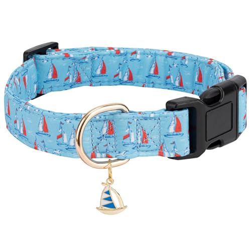 Gelwoo Personalisiertes Hundehalsband, verstellbares Welpenhalsband mit Sicherheitsschnalle für kleine, mittelgroße und große Hunde, niedliches und einzigartiges rosa Kirschmuster, Haustierhalsband Gelwoo Personalisiertes Hundehalsband, verstellbares Welpenhalsband mit Sicherheitsschnalle für kleine, mittelgroße und große Hunde, niedliches und einzigartiges rosa Kirschmuster, Haustierhalsband von Gelwoo