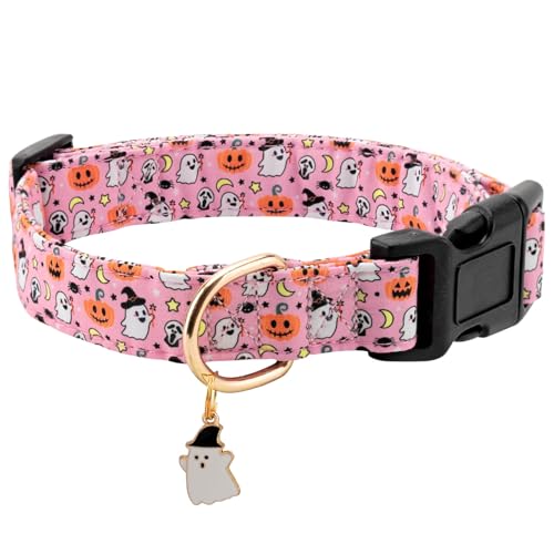 Gelwoo Personalisiertes Hundehalsband, verstellbares Welpenhalsband mit Sicherheitsschnalle für kleine, mittelgroße und große Hunde, niedliches und einzigartiges rosa Kirschmuster, Haustierhalsband Gelwoo Personalisiertes Hundehalsband, verstellbares Welpenhalsband mit Sicherheitsschnalle für kleine, mittelgroße und große Hunde, niedliches und einzigartiges rosa Kirschmuster, Haustierhalsband von Gelwoo