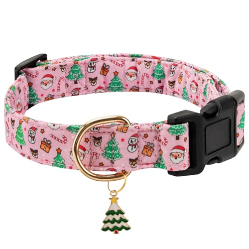 Gelwoo Weihnachts-Hundehalsband mit Schnalle, verstellbar für süße Mädchen, weibliche und Jungen, besonders weich und ausgefallen, mit Weihnachtsbaum-Design für kleine, mittelgroße und große Hunde Gelwoo Weihnachts-Hundehalsband mit Schnalle, verstellbar für süße Mädchen, weibliche und Jungen, besonders weich und ausgefallen, mit Weihnachtsbaum-Design für kleine, mittelgroße und große Hunde von Gelwoo