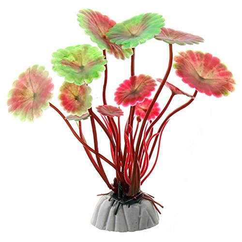 Gemini_mall® Kunstrasen Kunststoff Wasserpflanze für Aquarium Dekoration Ornament (rot) von Gemini_mall