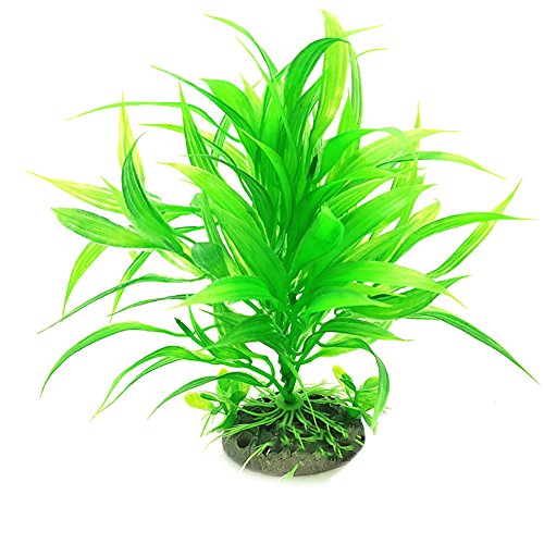 Gemini_mall® Kunstpflanze aus Kunststoff, Gras, Wasserpflanzen, Aquarium-Pflanze, Dekoration, Ornament (grün #1) von Gemini_mall