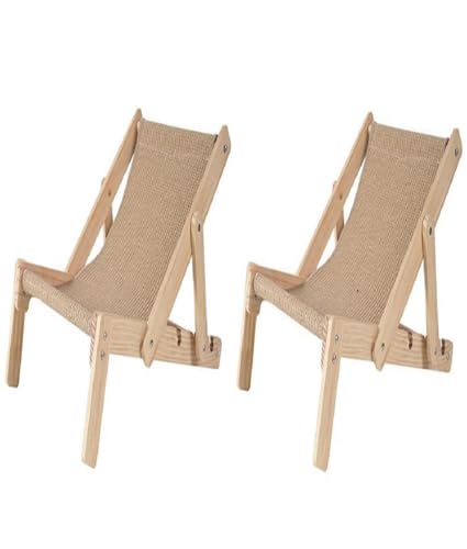 1/2 Katzenstuhl – verstellbare Lounge-Katzen-Hängematte, gewellte Lounge, Haustier-Ruhestuhl, Holz-Schaukelstuhl mit abnehmbarem Sisal-Pad, erhöhtes Kühlbett für Hunde, Kaninchen, Kleintiere 1/2 Katzenstuhl – verstellbare Lounge-Katzen-Hängematte, gewellte Lounge, Haustier-Ruhestuhl, Holz-Schaukelstuhl mit abnehmbarem Sisal-Pad, erhöhtes Kühlbett für Hunde, Kaninchen, Kleintiere von Generic