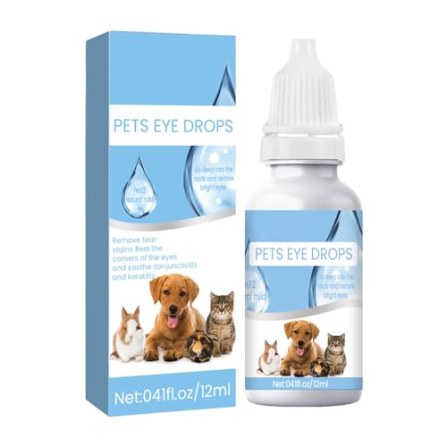 1 STÜCK Haustier-Augentropfen, Haustier-Gel-Augentropfen, Hundeaugen-Augenreiniger-Augentropfen für Hunde, verbessern die Klarheit, lindern rote Augen Allergien, 12 ml RbA581 (Sky Blue, One Size) von Generic