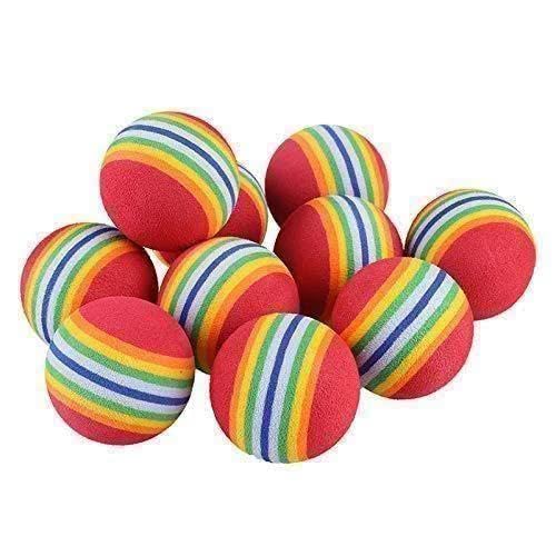 1 x Eva-Bälle, Spielzeug, super süßer Regenbogen-Spielzeug, Ball, für kleine Hunde, Training, Durchmesser 42 mm, weiche Hilfe, von Generic