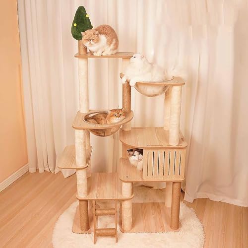 171 cm großer Katzenbaum, mehrstöckiger Katzenturm mit großen, bequemen Wohnungen, Kratzbäumen, gemütlichen Sitzstangen, Körben, Aktivitätscenter für Wohnungskatzen 171 cm großer Katzenbaum, mehrstöckiger Katzenturm mit großen, bequemen Wohnungen, Kratzbäumen, gemütlichen Sitzstangen, Körben, Aktivitätscenter für Wohnungskatzen von Generic