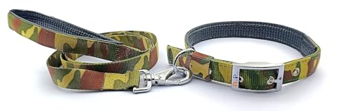 2,5 cm langer Hundegürtel, 3D-Militär-Druck, gepolstert, speziell für große Hunde, verstellbarer Hals, Hundehalsband, schwere Haken, Leine 2,5 cm langer Hundegürtel, 3D-Militär-Druck, gepolstert, speziell für große Hunde, verstellbarer Hals, Hundehalsband, schwere Haken, Leine von Generic