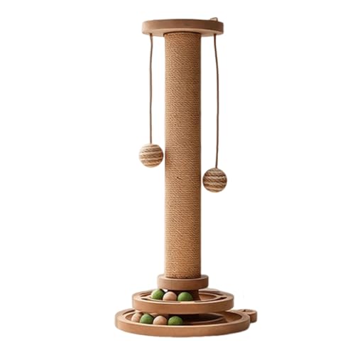 2 In 1 Kratzbaum für Katzen, Kratzsäulen mit Katzenangel und Ball, Kratzbrett Katzen, Kletterbaum, Katzenkratzbaum, Kratzpappe für Katzen, widerstandsfähig Katzenkratzbrett, 49 cm Hoch (1PC) von Generic