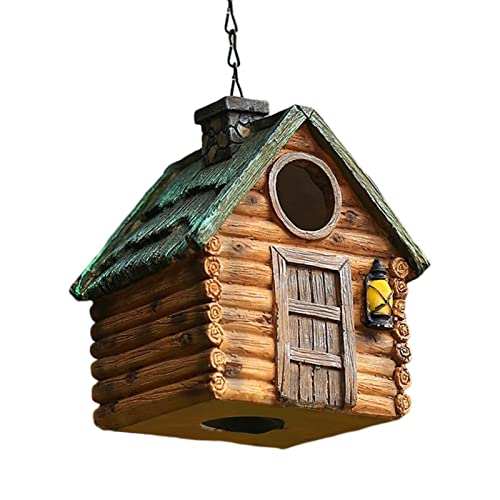 2 Stück Garten-Vogelhaus | Attraktives Deko-Vogelhaus aus Kunstharz | Natürliches Vogelnest für draußen, Vogelhäuser, um Ihrer Terrasse Farbe und Interesse zu verleihen von Generic