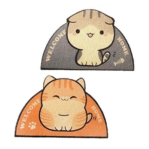 2 Stück Katzenmatte Platzset Haustier Zubehör Rutschfest Überzug Sand Boden für Kitty Badezimmer von Generic
