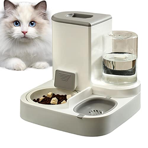 2-in-1 Automatischer Futterspender für Haustiere, Katzenfutter und Wassernapf, automatisches Katzenfuttergerät, selbstdosierender Haustier-Bewässerer, automatischer Hunde- und Katzenbewässerer für von Generic