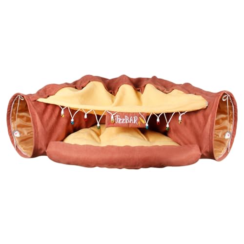 2-in-1 Katzentunnelbett Katzenspielzeug, waschbarer Faltbar Rascheltunnel Spieltunnel mit Ball und Kissenmatte, Winter-Haustierbedarf 2-in-1 Katzentunnelbett Katzenspielzeug, waschbarer Faltbar Rascheltunnel Spieltunnel mit Ball und Kissenmatte, Winter-Haustierbedarf von Generic