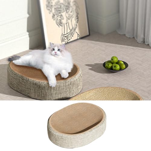 2 in 1 Kratzbrett Katze, Katze Sisal Kratzmatte Katze, natürliche Kratzmatten, Katzenkratzbretter, Kratzpads für Katzen, Katzenspielzeug, für Kätzchen zum Schlafen 31X41X10 cm (1PC) von Generic