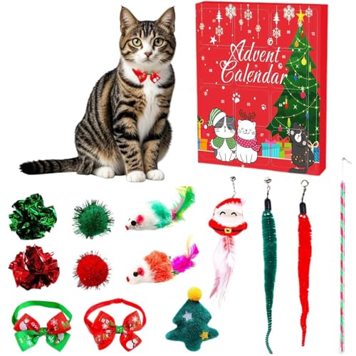 2024 Weihnachts-Countdown-Hundespielzeug Adventskalender 24 Tage Weihnachts-Countdown Interaktives Hundespielzeug mit Kauseilen Quietschendes Beißspielzeug Hundehalsbänder mit Fliege (C, 15.5x23x3.5) 2024 Weihnachts-Countdown-Hundespielzeug Adventskalender 24 Tage Weihnachts-Countdown Interaktives Hundespielzeug mit Kauseilen Quietschendes Beißspielzeug Hundehalsbänder mit Fliege (C, 15.5x23x3.5) von Generic