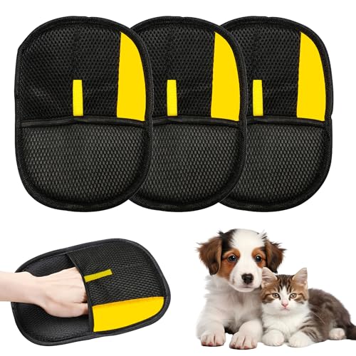 2025 Elektrostatische Handschuhe, Tierhaarentferner, waschbar, wiederverwendbar, Hunde- und Katzenhaar-Handschuhe für Möbel, Bettwäsche, Couch, Kleidung, Teppich, Autositz, 3 Stück 2025 Elektrostatische Handschuhe, Tierhaarentferner, waschbar, wiederverwendbar, Hunde- und Katzenhaar-Handschuhe für Möbel, Bettwäsche, Couch, Kleidung, Teppich, Autositz, 3 Stück von Generic