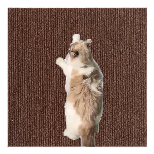 23.6 * 23.6 Inch Cat Scratching Pad,Cat Scratching Mat,Cat Scratcher Mat,for Cat Tree Shelf Steps Couch Furniture DIY Protector (Brown,23.6 * 23.6 Inch 4 PCS) von Generic