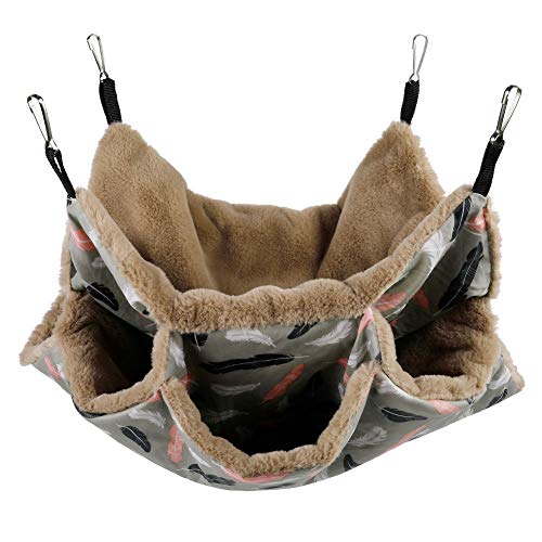 2er-Pack Haustier-Hängematten-Set, hängende Schlafsack für kleine Haustiere, Hamster, Meerschweinchen, Frettchen, Kaninchen, Chinchillas, Ratten, Mäuse, Eichhörnchen. von Generic