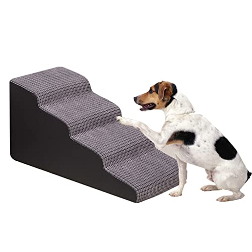 4-stufige Haustiertreppe für kleine und mittelgroße Hunde und Katzen, hohe Seitenbetten, Trittleiter für Couch und Bett, für Welpen und ältere Hunde, maschinenwaschbarer Bezug, grau, 80 x 40 4-stufige Haustiertreppe für kleine und mittelgroße Hunde und Katzen, hohe Seitenbetten, Trittleiter für Couch und Bett, für Welpen und ältere Hunde, maschinenwaschbarer Bezug, grau, 80 x 40 von Generic