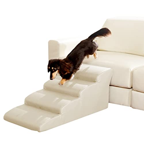 4-stufige Hundetreppe für Couch, große Hunde, 200 Pfund, wasserdichte Haustier-Rampenleiter für hohe Betten für mittelgroße Hunde, Katzen, Tiere, extra breit 15/20 Zoll, Weiß-80 x 50 x 35 cm 4-stufige Hundetreppe für Couch, große Hunde, 200 Pfund, wasserdichte Haustier-Rampenleiter für hohe Betten für mittelgroße Hunde, Katzen, Tiere, extra breit 15/20 Zoll, Weiß-80 x 50 x 35 cm von Generic