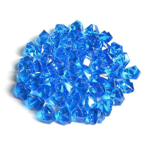 50 bunte Vasenfüller Kieselsteine für Aquarien, Acryl-Steine, Kristall-Eiswürfel, Aquarium-Landschaft, künstliche Steine (blau) von Generic