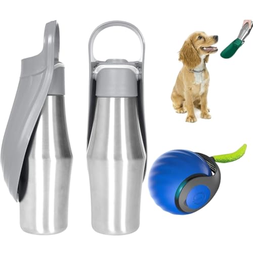 750 ml Trinkflasche für Hunde, Spaziergänge, Thermosflasche, tragbar, Edelstahl 304, Reisewasserschale für und Katze 750 ml Trinkflasche für Hunde, Spaziergänge, Thermosflasche, tragbar, Edelstahl 304, Reisewasserschale für und Katze von Generic