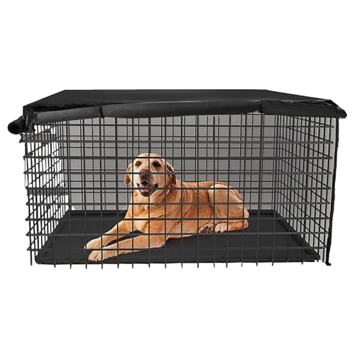 Abdeckung für Hundekäfig, wasserdicht, winddicht, schwerer Käfigdeckel | Oxford-Stoff beschichtet in Silber 210D, geeignet für Metallkisten, Design Abdeckung für Hundekäfig, wasserdicht, winddicht, schwerer Käfigdeckel | Oxford-Stoff beschichtet in Silber 210D, geeignet für Metallkisten, Design von Generic