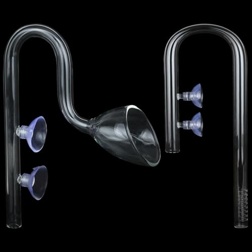 Ailindany Lily Pipe Glass Inflow Outflow Set Aquatic U Shape Inflow Pipe Set for Aquarium Planted Tank Filter 17mm for 16/22mm (5/8" ID) Tubing von Generic