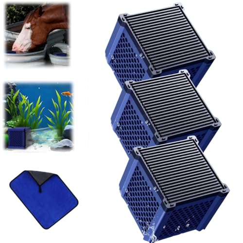 Aktivkohle Pferde,Aktivkohlefilter Pferdetränke,Aktivkohle Aquarium,Filter Cube,Aktivkohle Filterwürfel,Eco Aquarium Wasserreiniger Würfel,für Teiche,Aquarium,Vorratstank (3 PCS) von Generic
