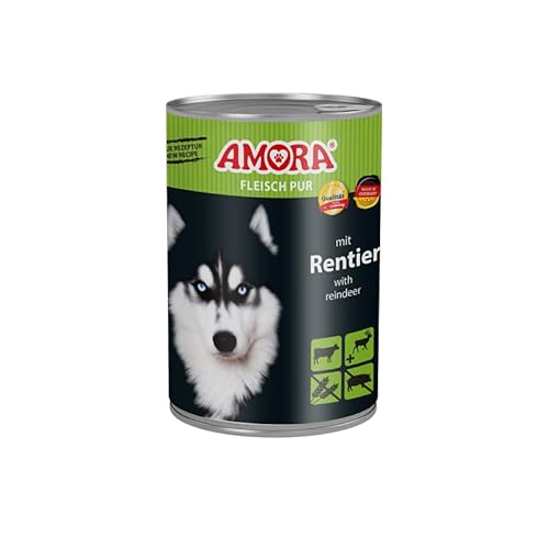 Amora Dog Hundefutter | 6X 400g Rind, Huhn & Rentier | Keine Aroma-, Farb- und Konservierungsstoffe | Nassfutter für Hunde von Generic