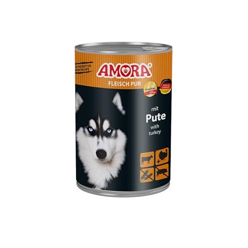 Amora Dog Hundefutter | 6X 400g Rind & Pute | Keine Aroma-, Farb- und Konservierungsstoffe | Nassfutter für Hunde von Generic