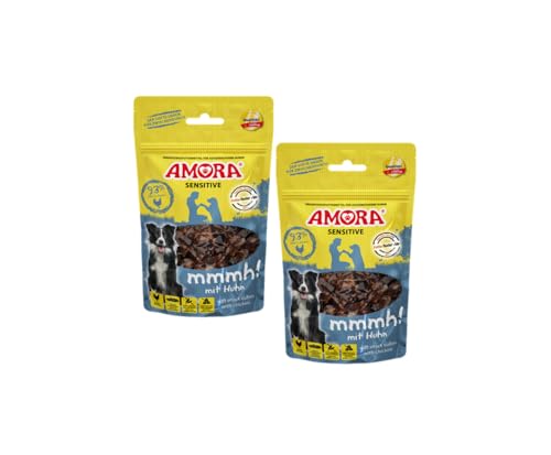 Amora Snack Sensitive mmmh! | 2X 100g Huhn | weicher Hundesnack | Hundeleckerli | Monoprotein | ohne Getreide von Generic