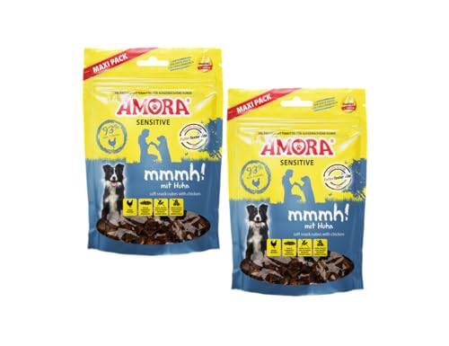 Amora Snack Sensitive mmmh! | 2X 350g Huhn | weicher Hundesnack | Hundeleckerli | Monoprotein | ohne Getreide von Generic