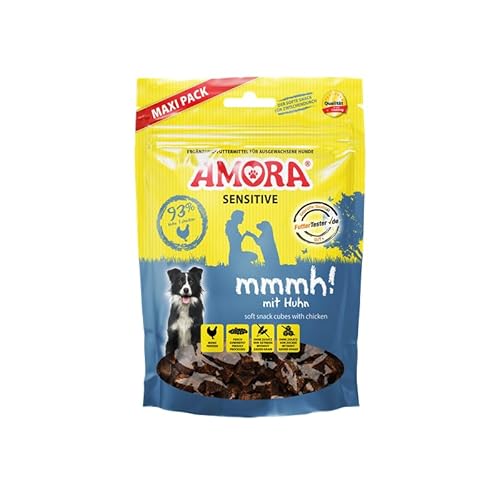 Amora Snack Sensitive mmmh! | 350g Huhn | Soft Hundesnack aus frischem Fleisch | Getreidefrei, Ohne Zucker & künstliche Zusätze | Weiche Leckerli für Training, Welpen & Senioren Amora Snack Sensitive mmmh! | 350g Huhn | Soft Hundesnack aus frischem Fleisch | Getreidefrei, Ohne Zucker & künstliche Zusätze | Weiche Leckerli für Training, Welpen & Senioren von Generic