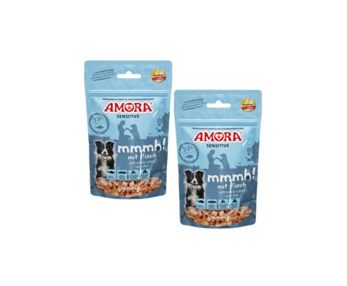 Amora Snack Sensitive mmmh! | 2X 100g Fisch | weicher Hundesnack | Hundeleckerli | Monoprotein | ohne Getreide von Generic