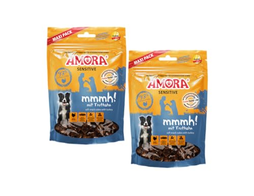 Amora Snack Sensitive mmmh! | 2X 350g Truthahn | weicher Hundesnack | Hundeleckerli | Monoprotein | ohne Getreide von Generic