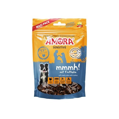Amora Snack Sensitive mmmh! | 350g Truthahn | Soft Hundesnack aus frischem Fleisch | Getreidefrei, Ohne Zucker & künstliche Zusätze | Weiche Leckerli für Training, Welpen & Senioren von Generic