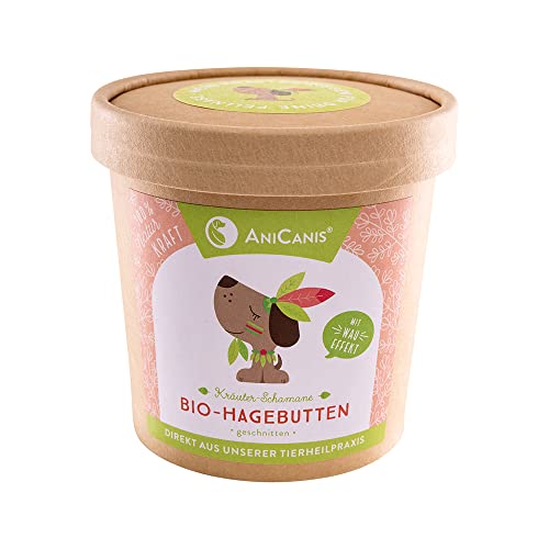 AniCanis Bio Hagebutten für Hunde - geschnitten - Gelenke Immunsystem & Vitamin C - Futterzusatz Nahrungsergänzung vom Tierheilpraktiker - 125g von AniCanis