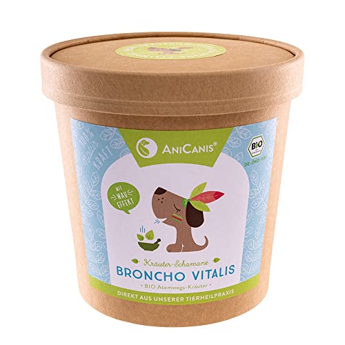 AniCanis Bio Kräutermix Broncho Vitalis für Hunde - Kräuter vom Tierheilpraktiker - Atemwege & Bronchialkräuter - Futterzusatz - 125g von AniCanis