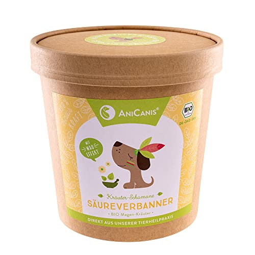 AniCanis Bio Kräutermix Säureverbanner für Hunde - Kräuter vom Tierheilpraktiker - Magenkräuter, Übersäuerung, Sodbrennen, Gras fressen - 100g von AniCanis