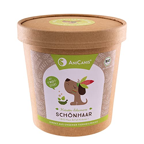 AniCanis Bio Kräutermix Schönhaar für Hunde - Kräuter vom Tierheilpraktiker - Juckreiz, Haut & Fell - Nahrungsergänzung - 100g von AniCanis