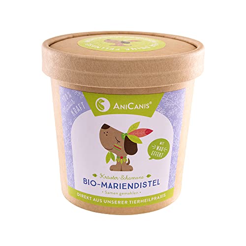 AniCanis Bio Mariendistelsamen für Hunde & Katzen - Mariendistel gemahlen - Leber, Galle & Milz - Futterzusatz Nahrungsergänzung - 125g von AniCanis