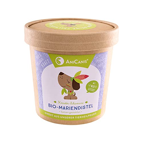 AniCanis Bio Mariendistelsamen für Hunde & Katzen - Mariendistel gemahlen - Leber, Galle & Milz - Kräuter Futterzusatz Nahrungsergänzung - 125g von AniCanis