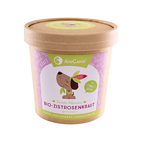 AniCanis Bio Zistrose für Hunde & Katzen - Zistrosenkraut-Pulver - Magen, Darm, Immunsystem & Zecken - Kräuter Futterzusatz Nahrungsergänzung - 50g von AniCanis