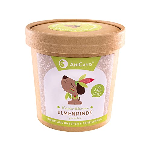 AniCanis Ulmenrinde für Hunde & Katzen - Ulmenrindenpulver - Magen & Darm Übersäuerung Schmatzen & Gras fressen - Futterzusatz - 75g von AniCanis