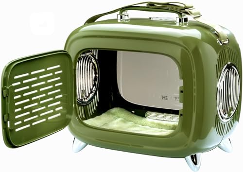 Tierreisebox-Transportbox für Kleintiere-Reisebox für kleine Haustiere-Praktische Haustiertragebox-Kleintierbox 45 x 41 x 28 cm (Grün) von Generic