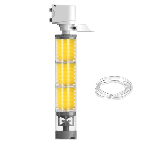 Aquarium Filter, Schildkröte Tank Interner Belüfter Sieb, Mehrstufiger Leiser Aquarium Filter für Süßwasser Salzwasser Riff Schildkröte Betta Pflanze Algen Teich von Generic