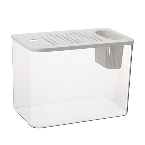 Aquarium - Fisch Beta Fish Desktop Goldfischprobe Schildkröten Aquarium Junge, kompakt für Fische, Schildkrötenzucht, Kinder und Erwachsene, Beta-Tank mit Filter Tank C von Generic