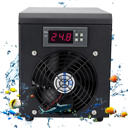 Aquarium Kühler Wasser Reservoir-Kühlung, einstellbar, Hydrokultur, 60 l/160 l/300 l, mit leisem Design, Kühlkompressor, geeignet für Hydrokultur, Korallenriff, mit Pumpe und Rohr Aquarium Kühler Wasser Reservoir-Kühlung, einstellbar, Hydrokultur, 60 l/160 l/300 l, mit leisem Design, Kühlkompressor, geeignet für Hydrokultur, Korallenriff, mit Pumpe und Rohr von Generic